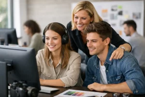 Werbeagentur Praktikum Ausbildung mit Plan